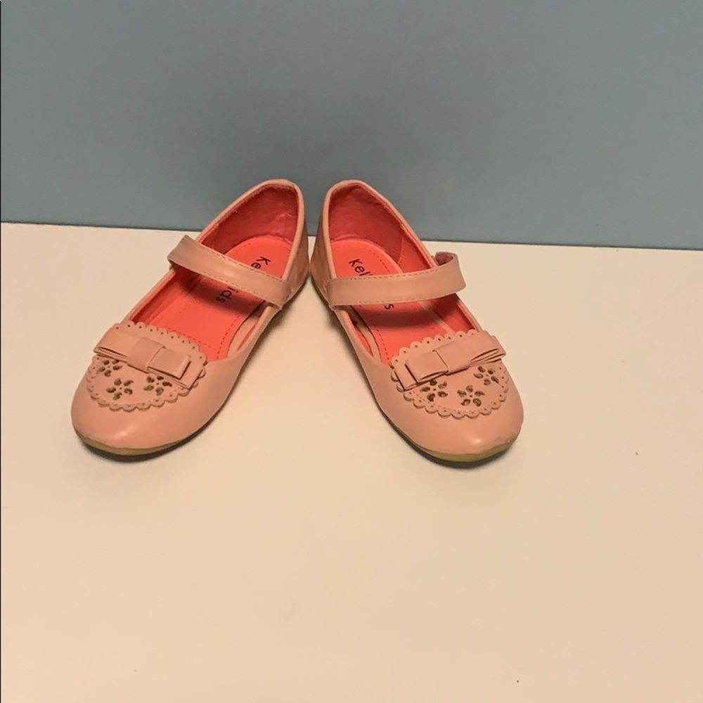 Peach colored Mary Janes